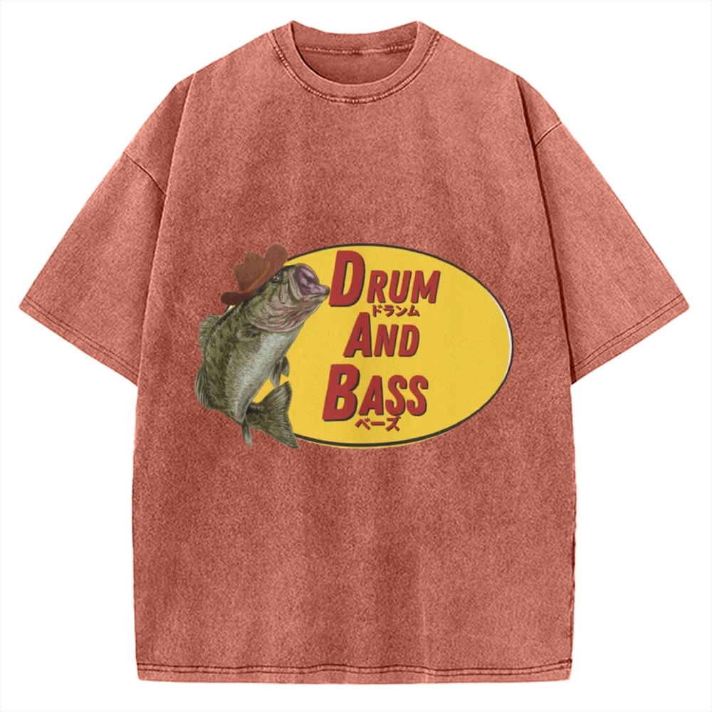 Drum And Bass Fishing Vintage Washed T-shirt