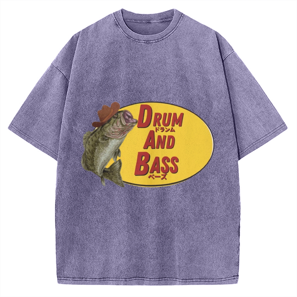 Drum And Bass Fishing Vintage Washed T-shirt