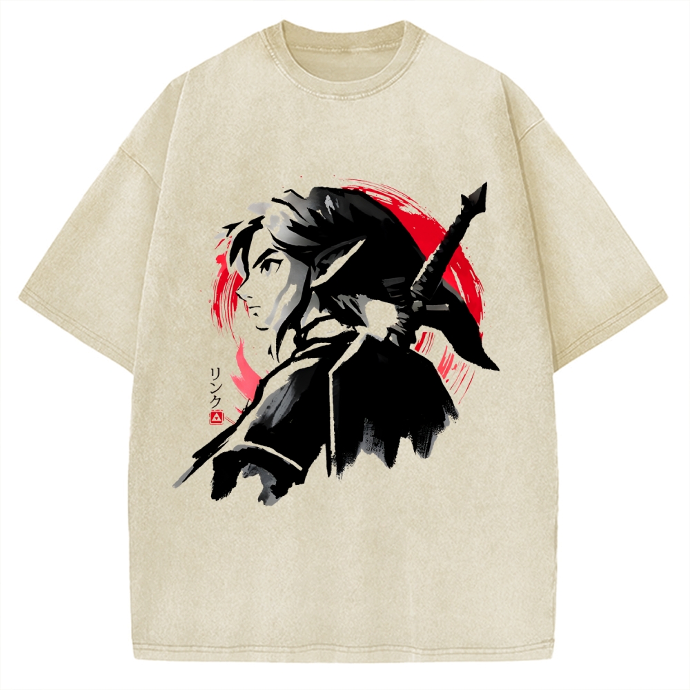 Sumi-E Swordsman Vintage Washed T-shirt