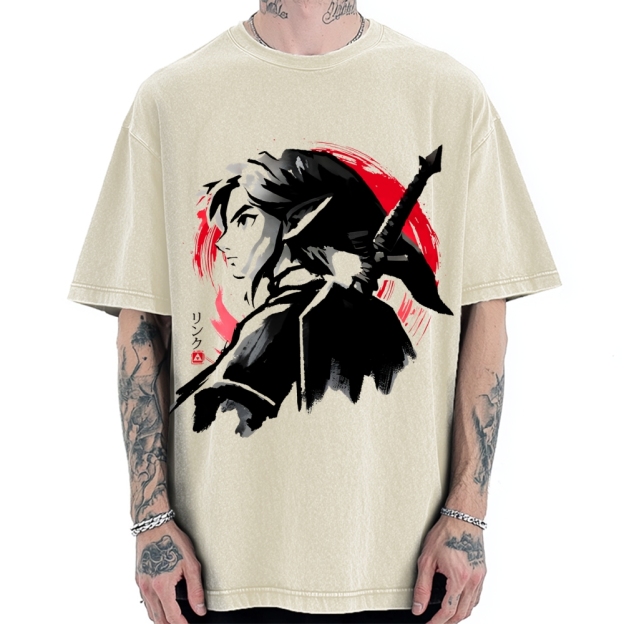 Sumi-E Swordsman Vintage Washed T-shirt