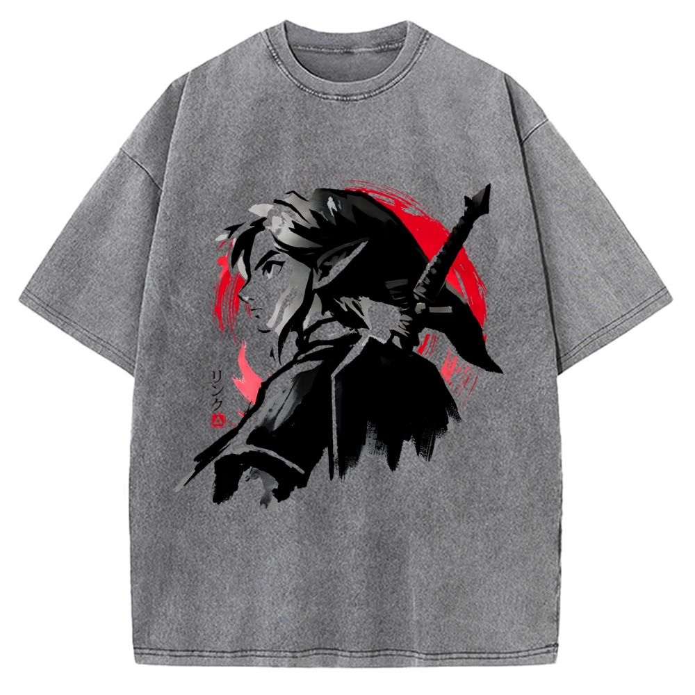 Sumi-E Swordsman Vintage Washed T-shirt