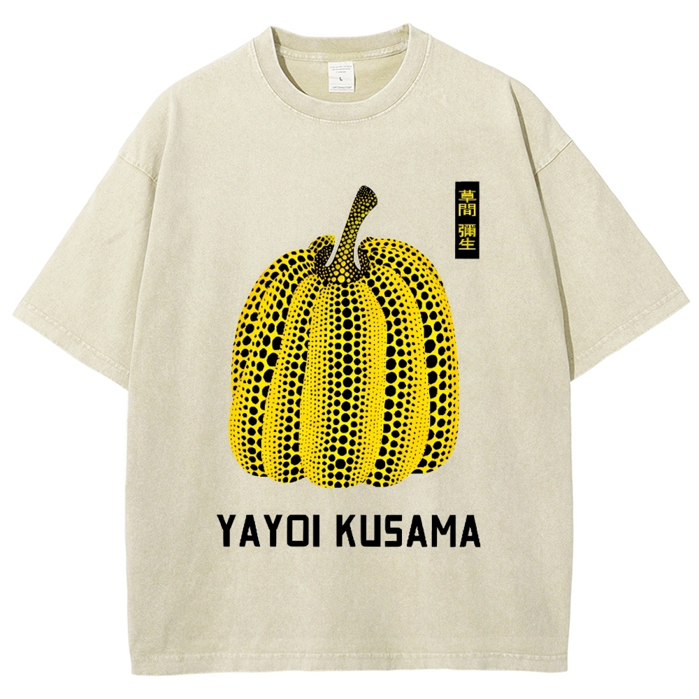 Yayoi Kusama Vintage Wash Japanese Design T-Shirt