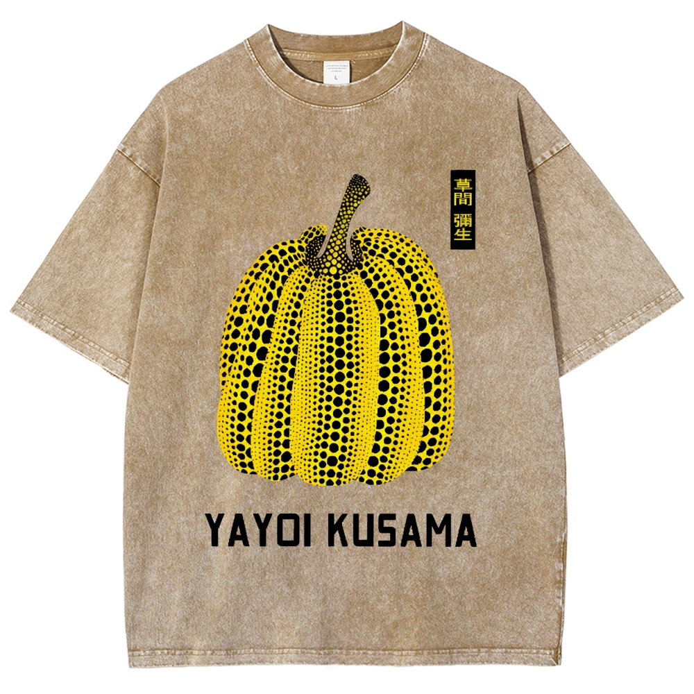 Yayoi Kusama Vintage Wash Japanese Design T-Shirt