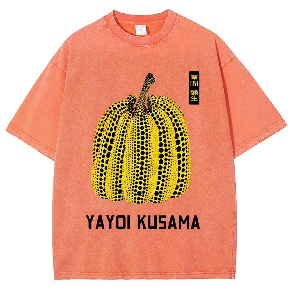 Yayoi Kusama Vintage Wash Japanese Design T-Shirt