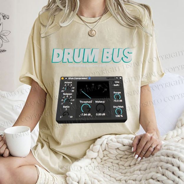 Unisex Drum&Bass Printed Washed Tee