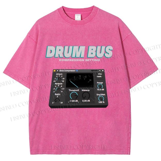 Unisex Drum&Bass Printed Washed Tee