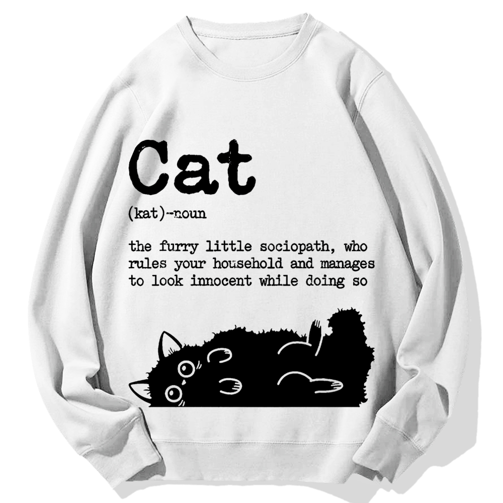 Definition Of Cat Funny Cotton Sweatshirt