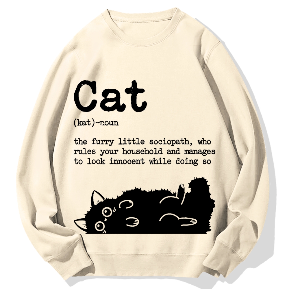 Definition Of Cat Funny Cotton Sweatshirt