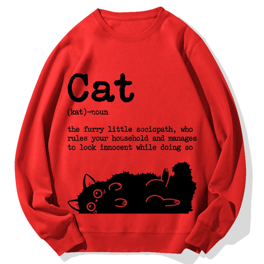 Definition Of Cat Funny Cotton Sweatshirt