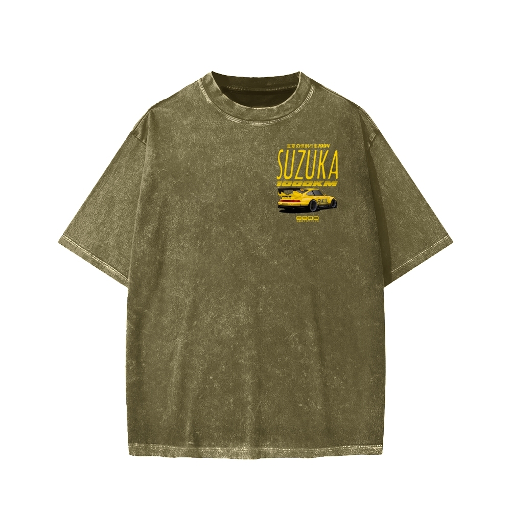 Suzuka 1994 Front And Back Printing Washed T-shirt