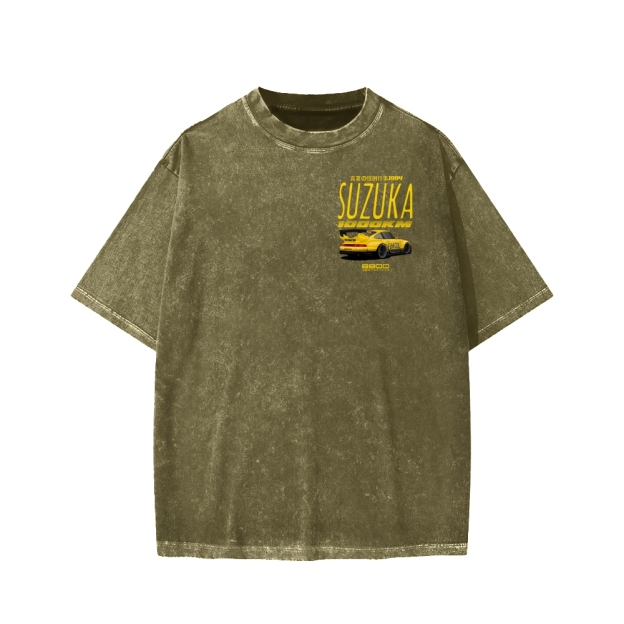 Suzuka 1994 Front And Back Printing Washed T-shirt