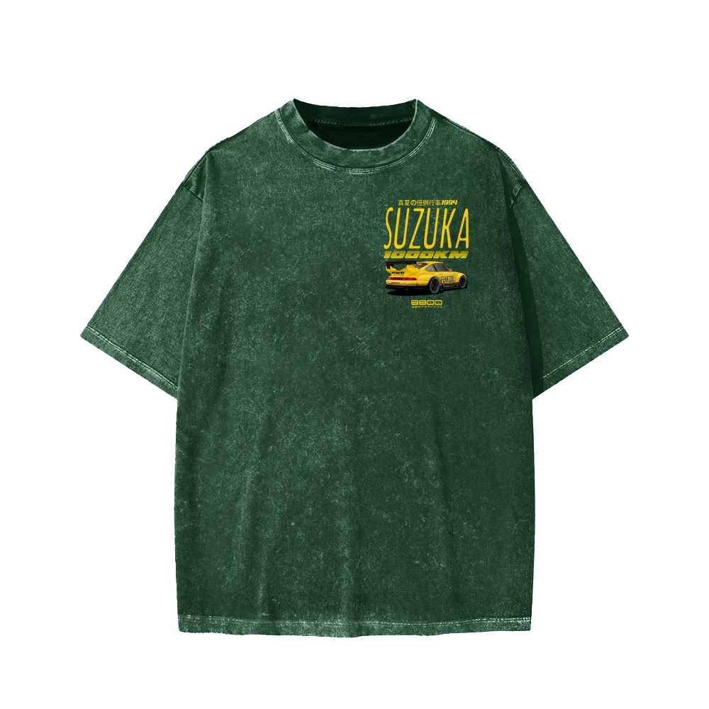 Suzuka 1994 Front And Back Printing Washed T-shirt