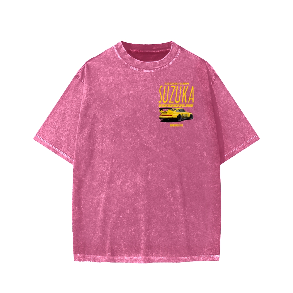 Suzuka 1994 Front And Back Printing Washed T-shirt