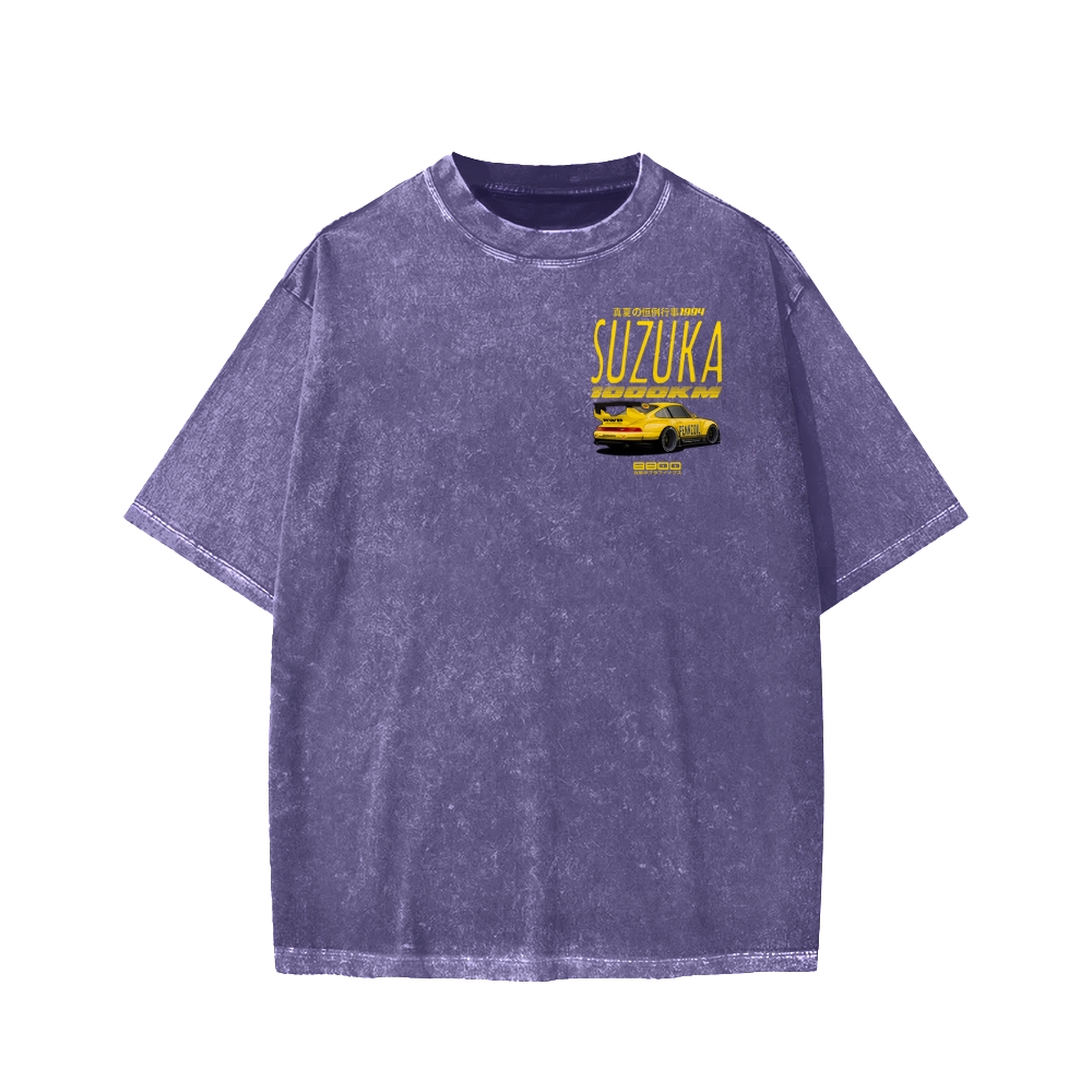 Suzuka 1994 Front And Back Printing Washed T-shirt