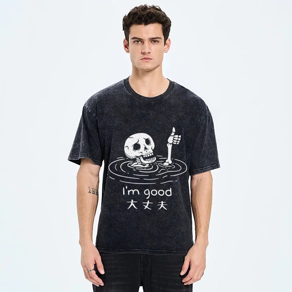 Drowned Skeleton Washed T-Shirt