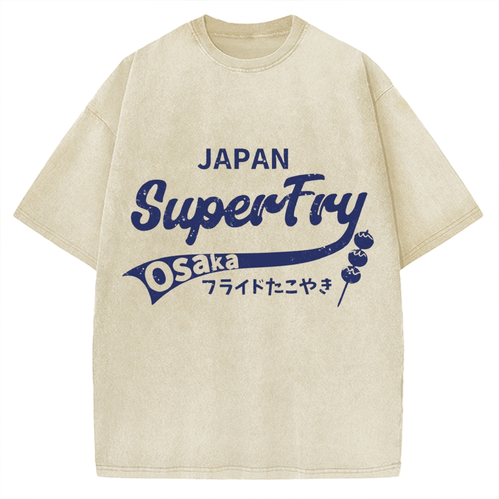 Osaka Flying Takoyaki SuperFly Japanese Vintage Washed T-shirt