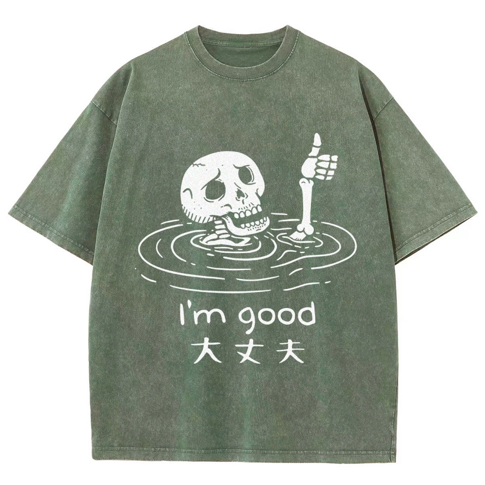Drowned Skeleton Washed T-Shirt