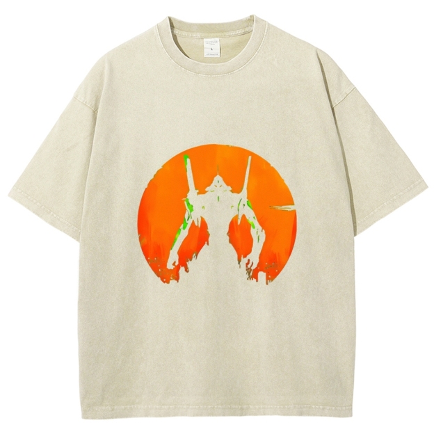 Evangelion Anime Vintage Wash Japanese Design T-Shirt