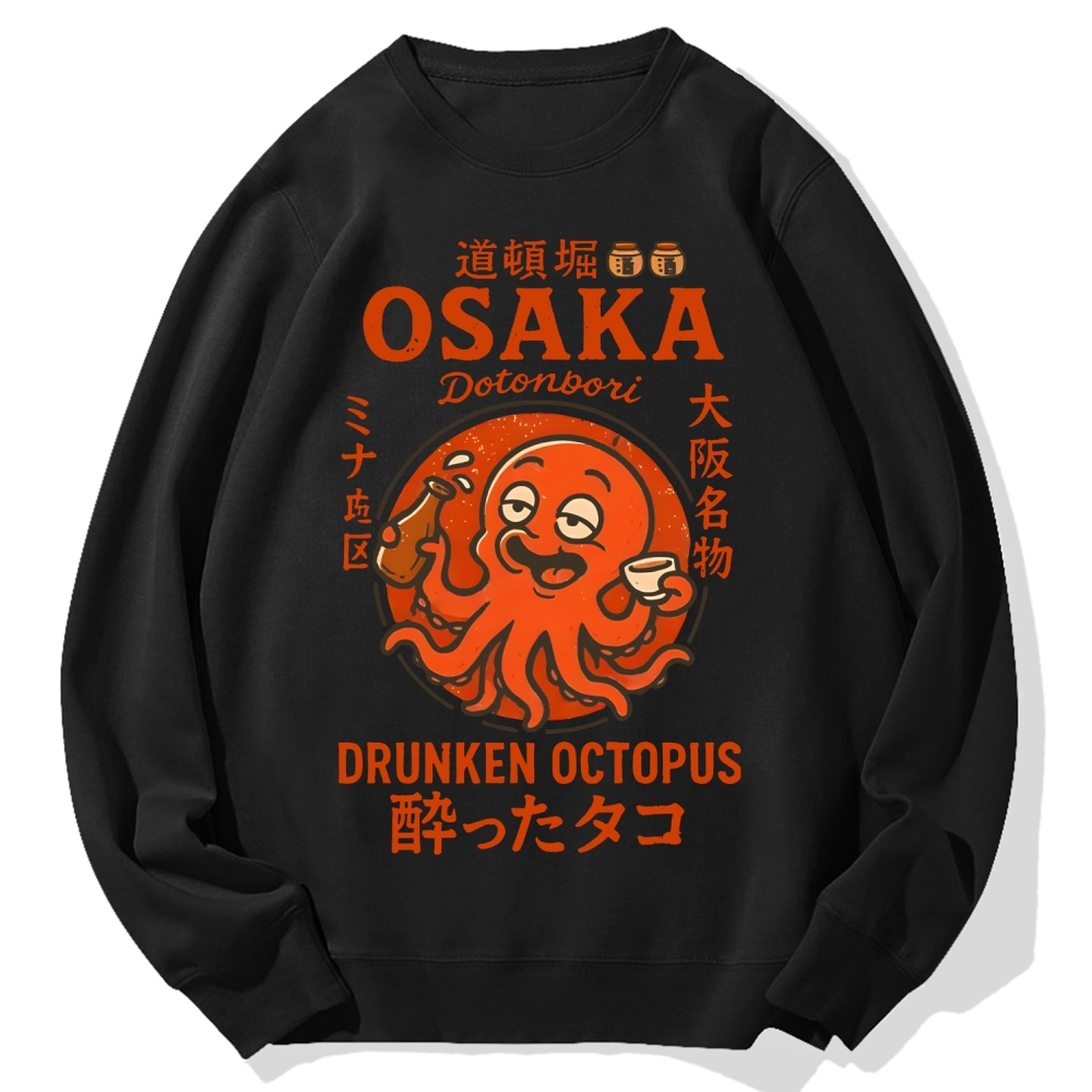 Dotonbori Octopu Cotton Sweatshirt