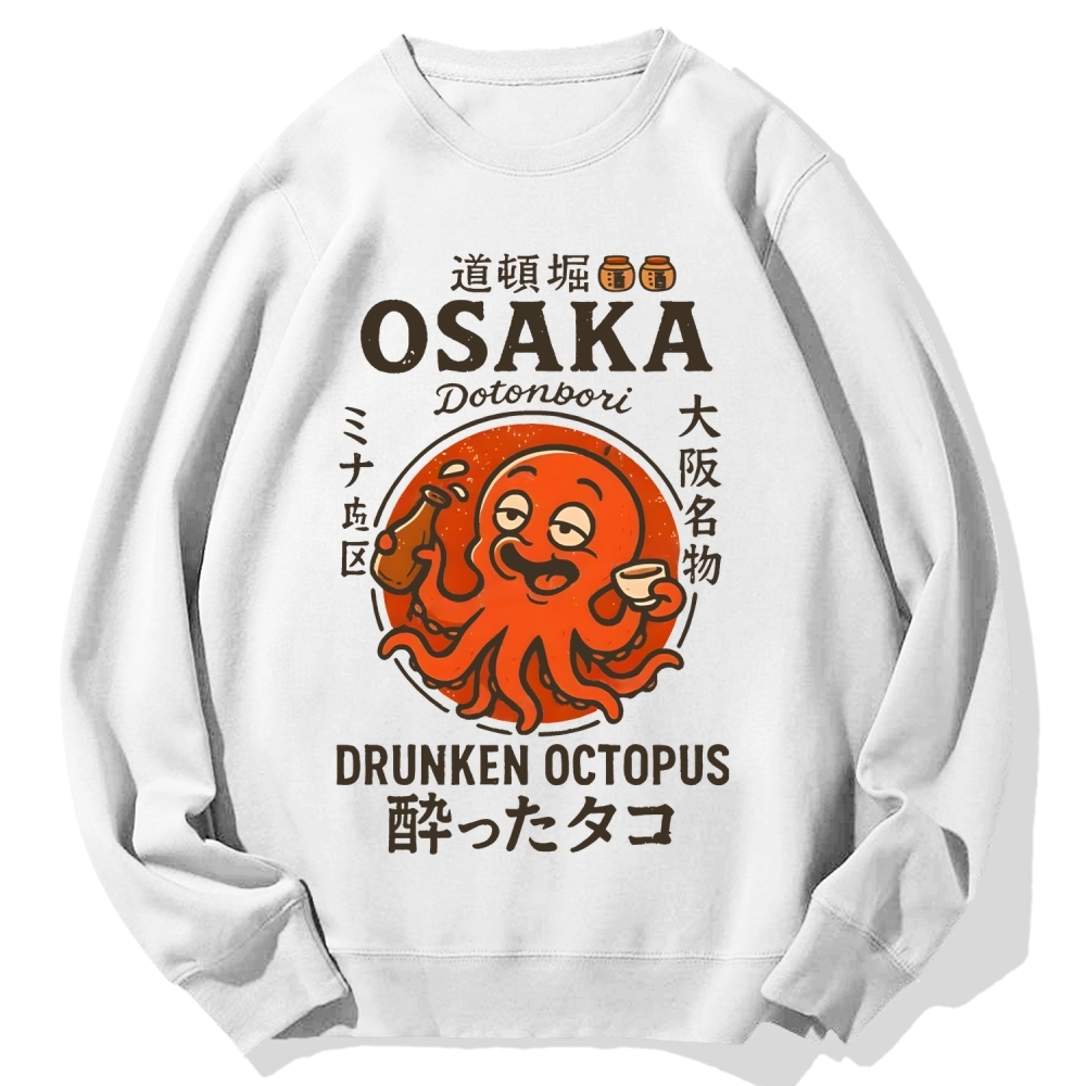 Dotonbori Octopu Cotton Sweatshirt