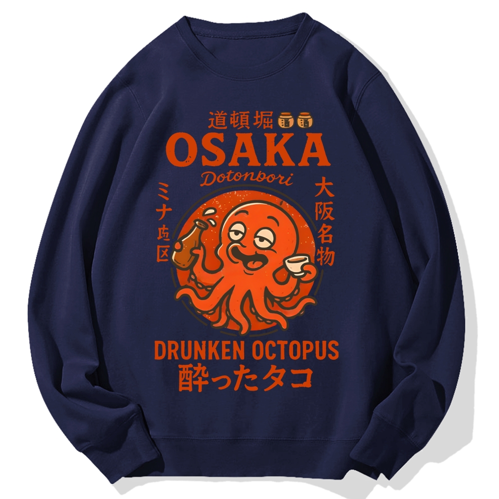 Dotonbori Octopu Cotton Sweatshirt