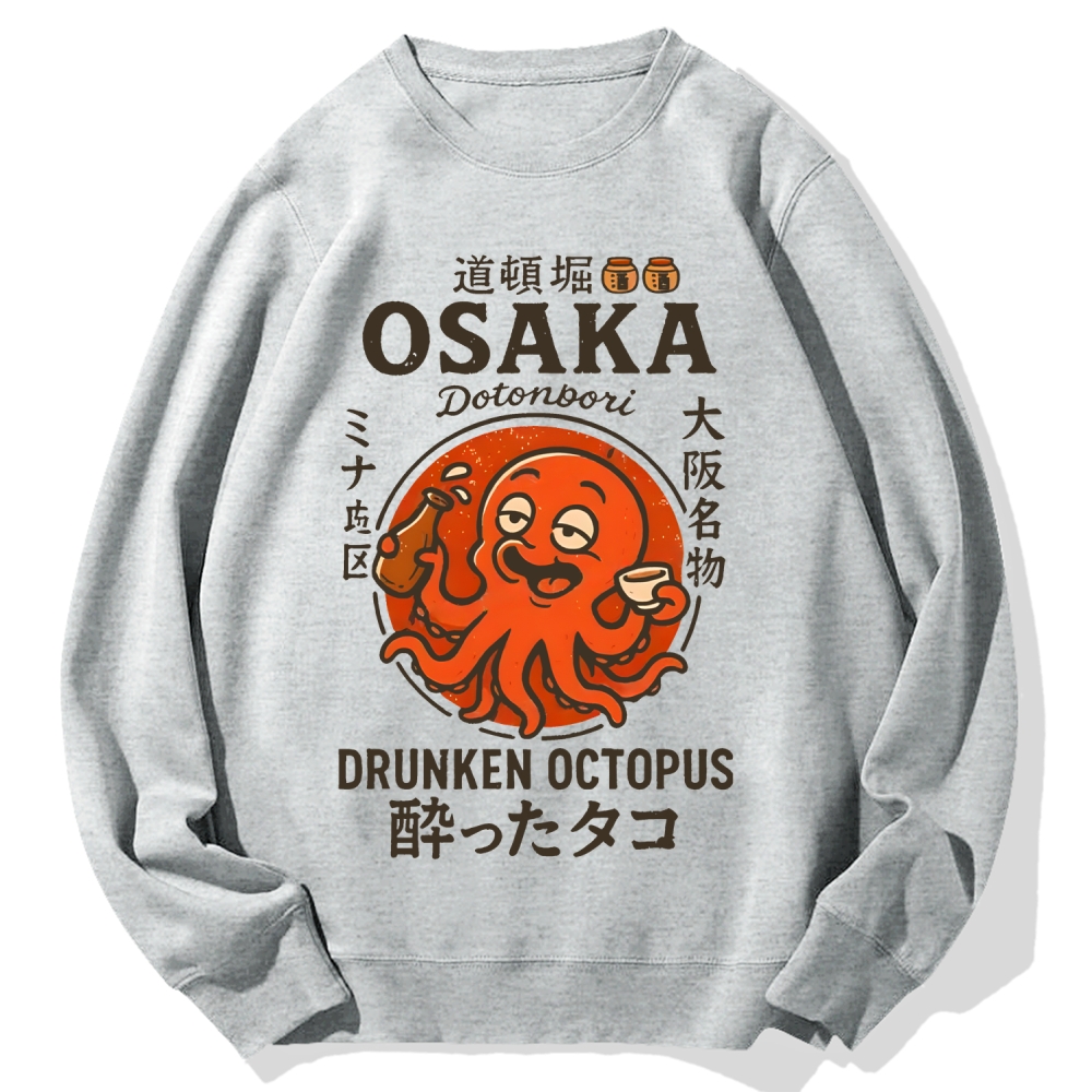 Dotonbori Octopu Cotton Sweatshirt