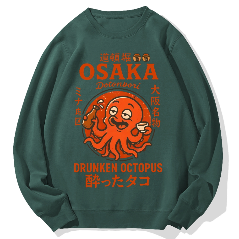 Dotonbori Octopu Cotton Sweatshirt