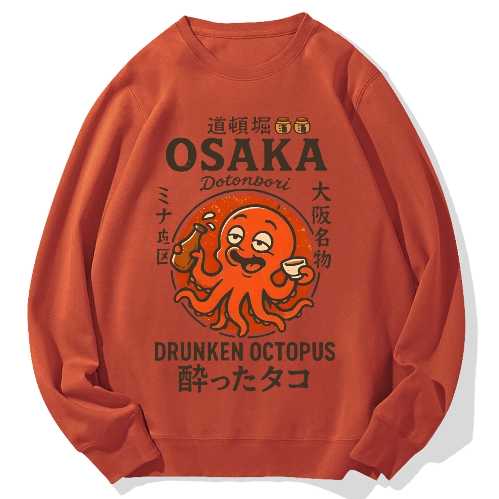 Dotonbori Octopu Cotton Sweatshirt