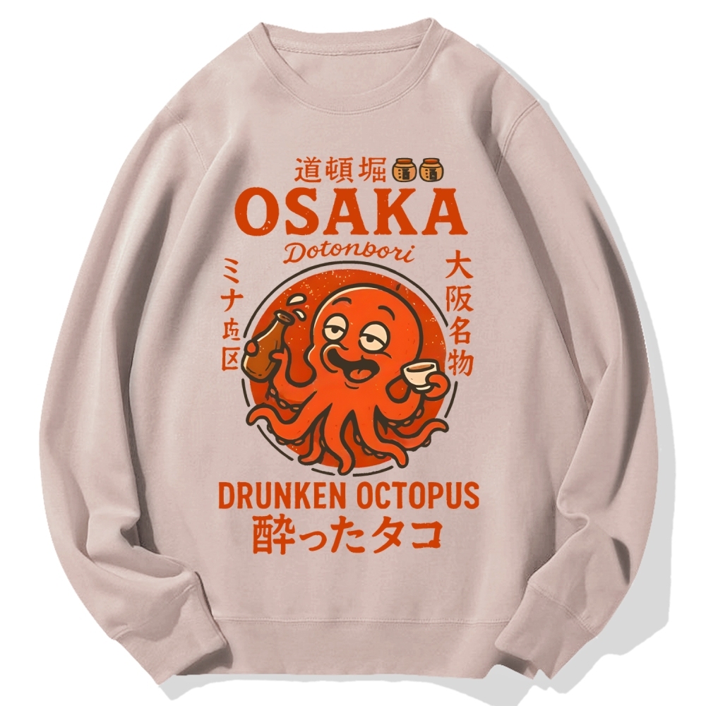 Dotonbori Octopu Cotton Sweatshirt
