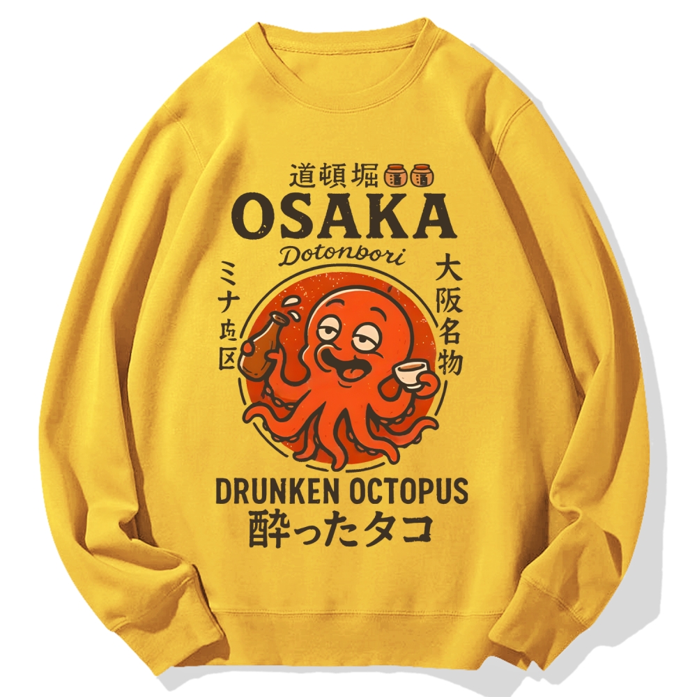 Dotonbori Octopu Cotton Sweatshirt