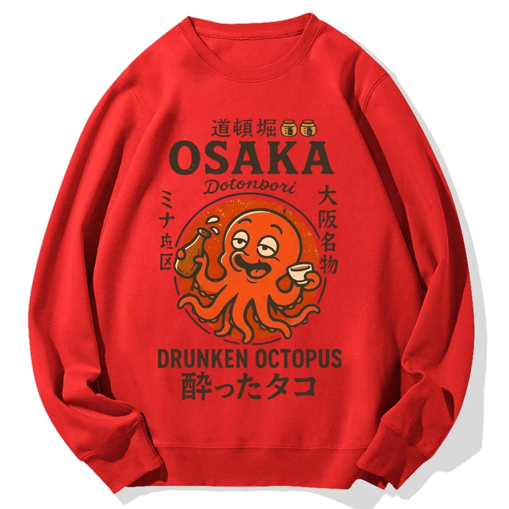 Dotonbori Octopu Cotton Sweatshirt