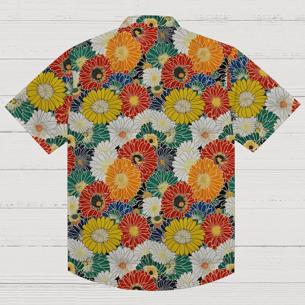 Colorful Chrysanthemums Button-up Shirt