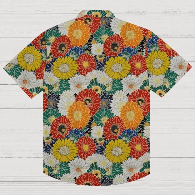 Colorful Chrysanthemums Button-up Shirt