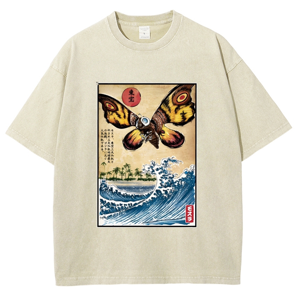 Giant Moth in Japan Vintage Washed T-shirt