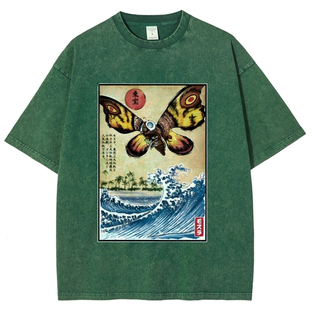 Giant Moth in Japan Vintage Washed T-shirt