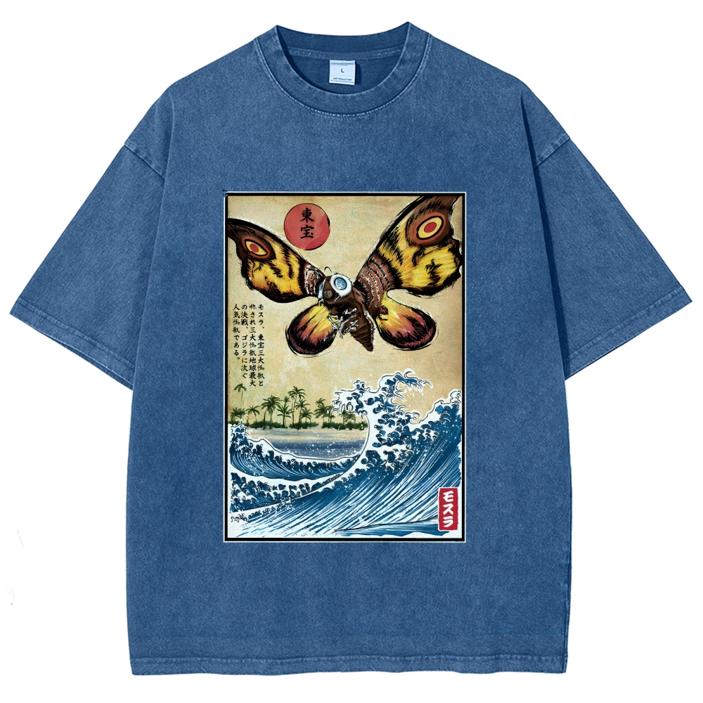 Giant Moth in Japan Vintage Washed T-shirt