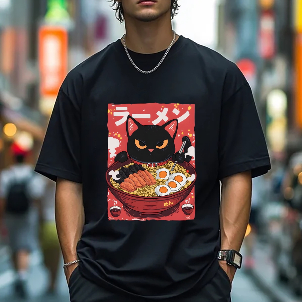 Cat Ramen Japanese Style Classic Tee