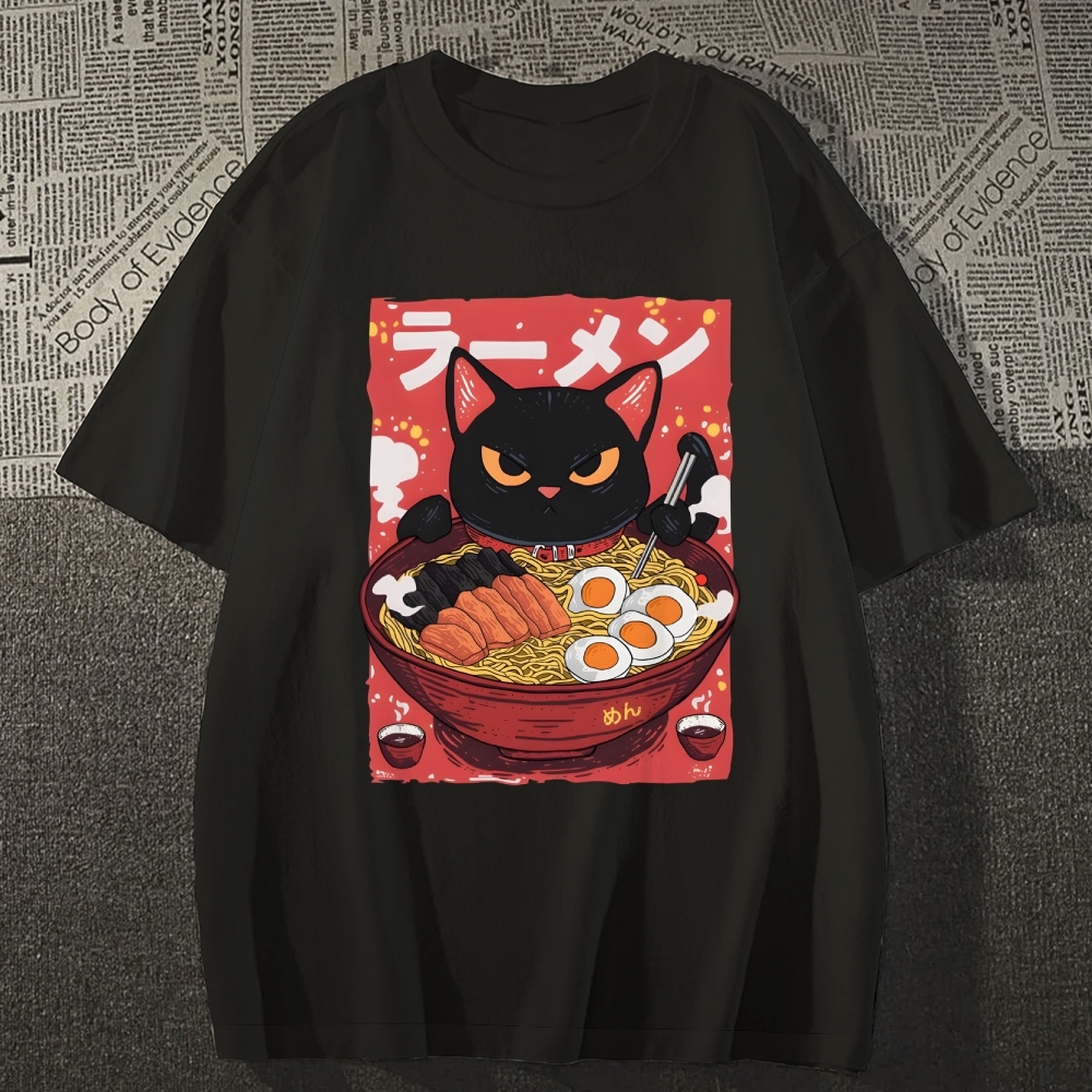 Cat Ramen Japanese Style Classic Tee