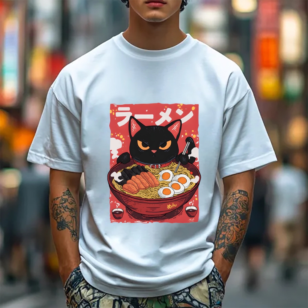 Cat Ramen Japanese Style Classic Tee