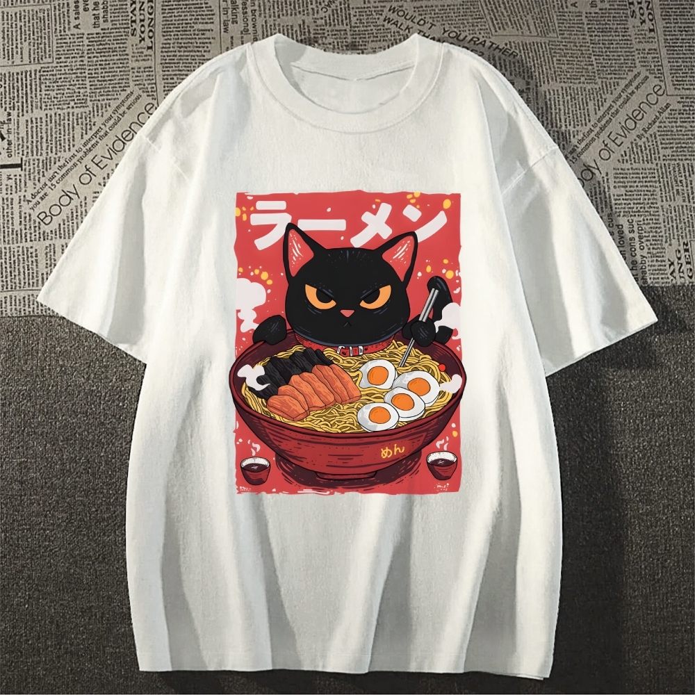 Cat Ramen Japanese Style Classic Tee
