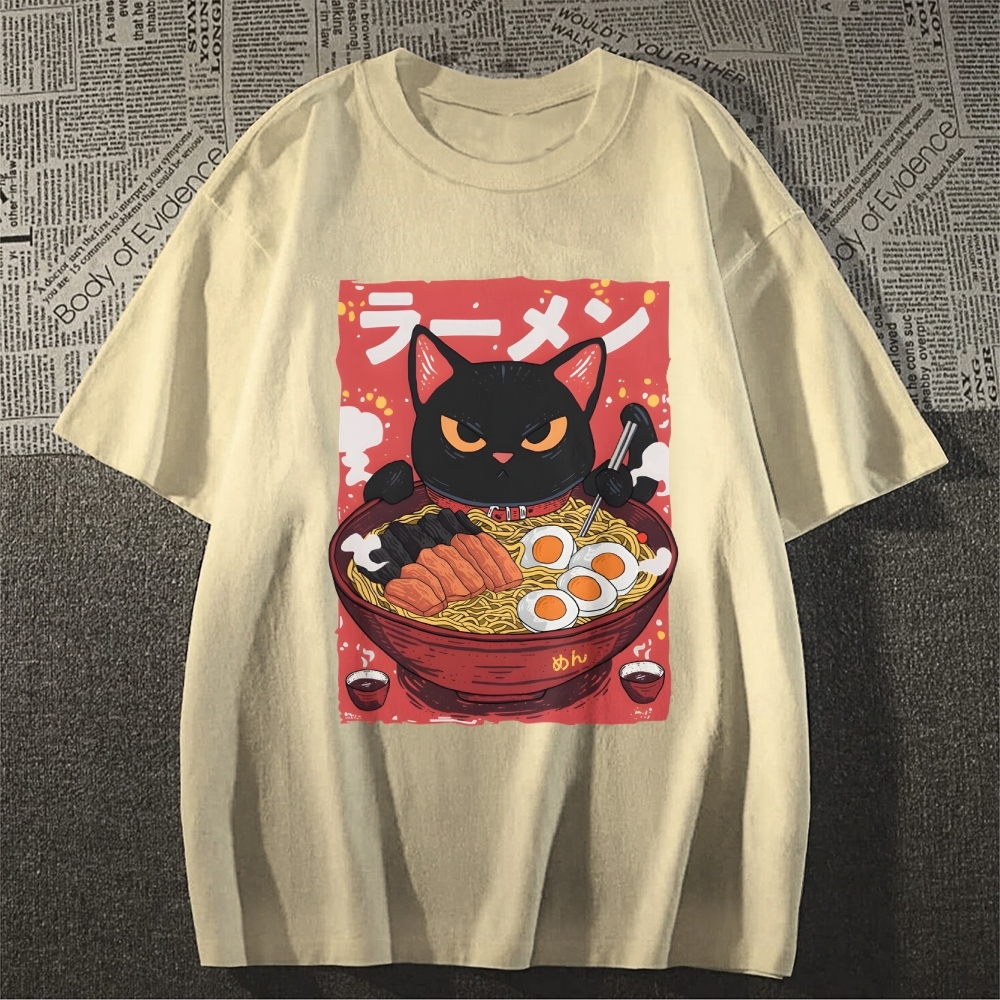 Cat Ramen Japanese Style Classic Tee
