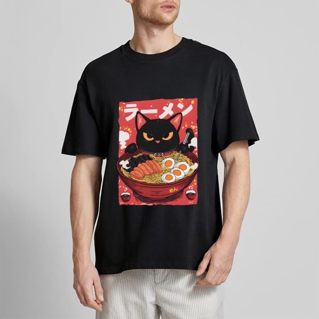 Cat Ramen Japanese Style Classic Tee