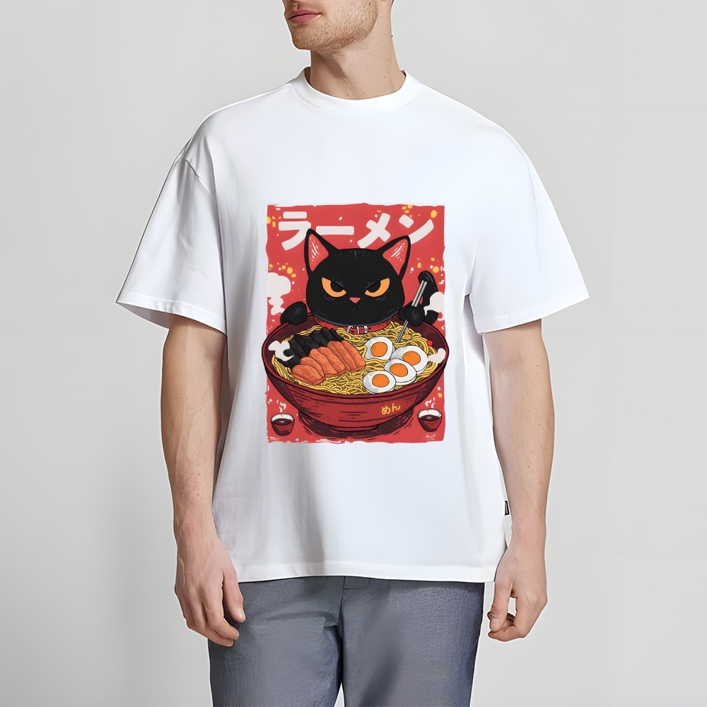 Cat Ramen Japanese Style Classic Tee