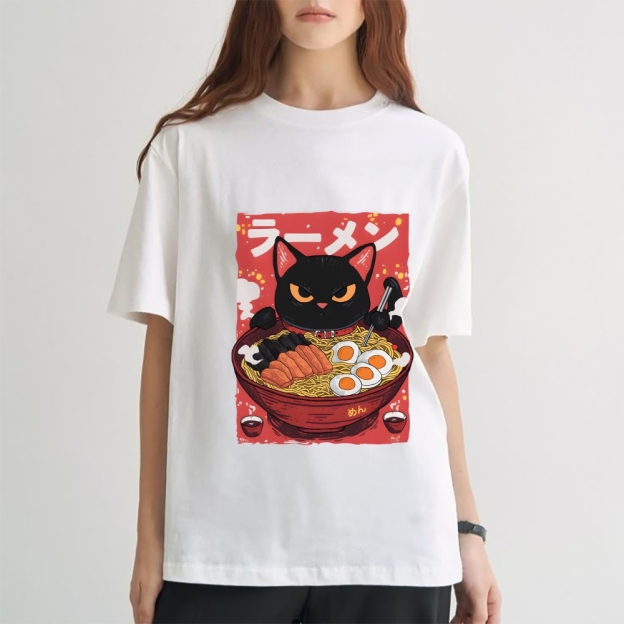 Cat Ramen Japanese Style Classic Tee