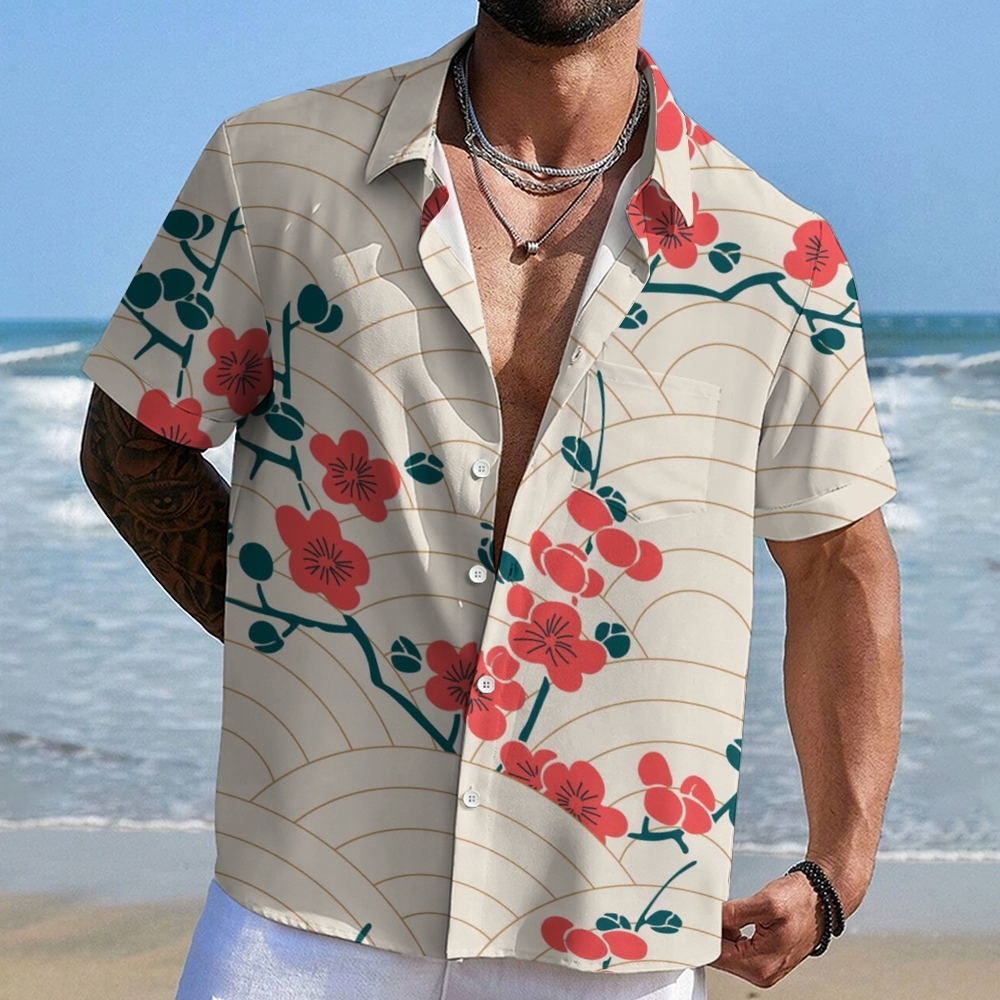 Blossom Wave Button-up Shirt
