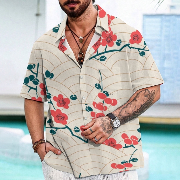 Blossom Wave Button-up Shirt