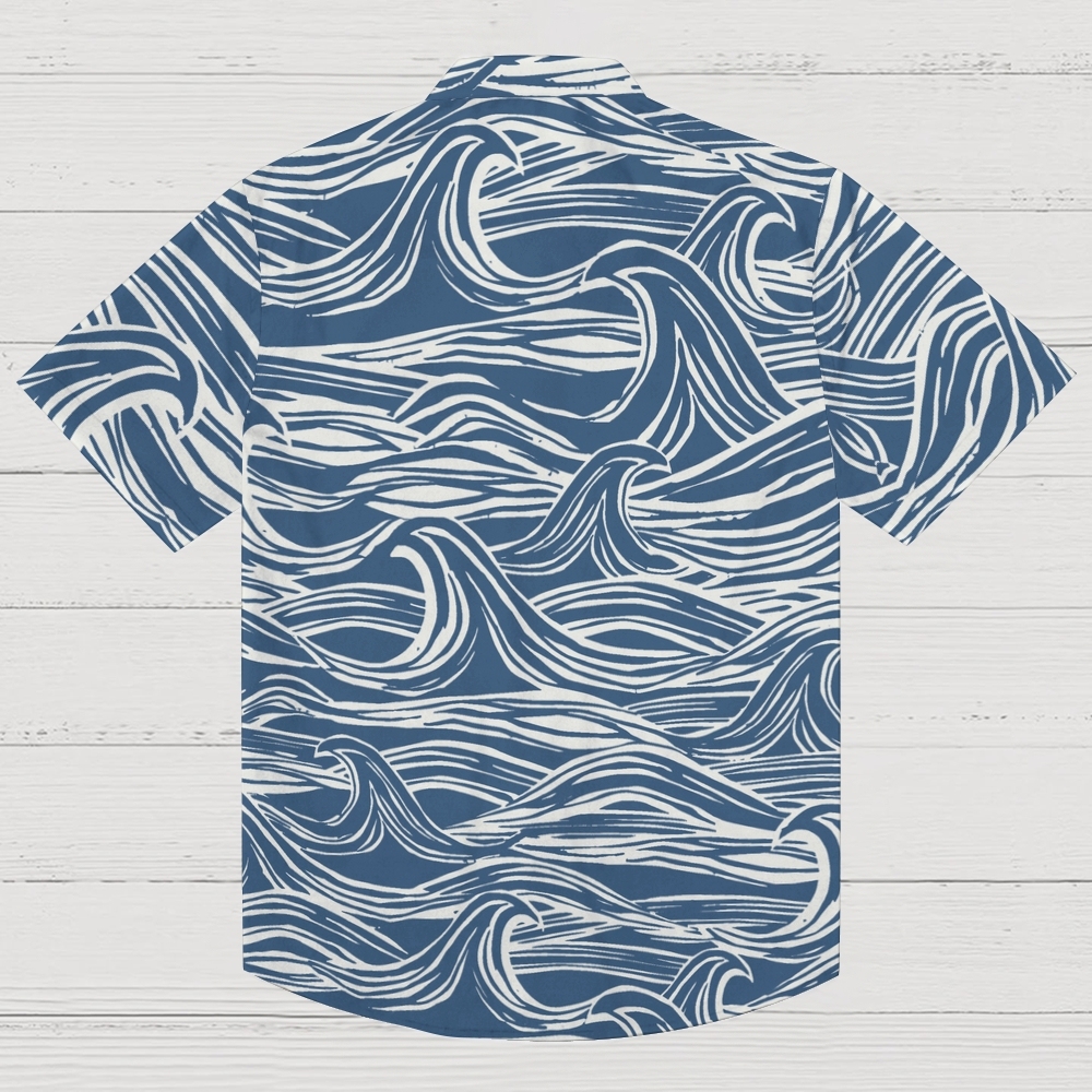 Japanese wave style Hawaiian Shirt