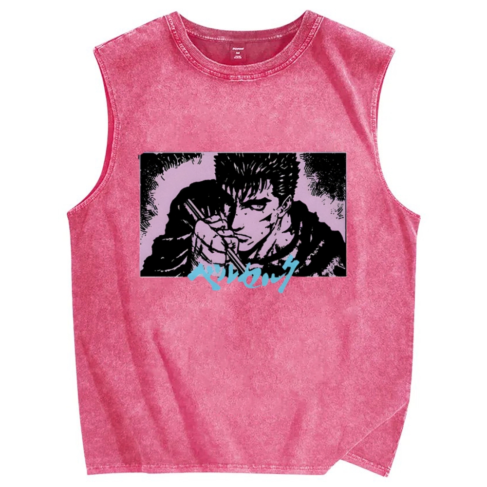 Japanese Anime BERSERK Vintage Distressed Washed Tank Top