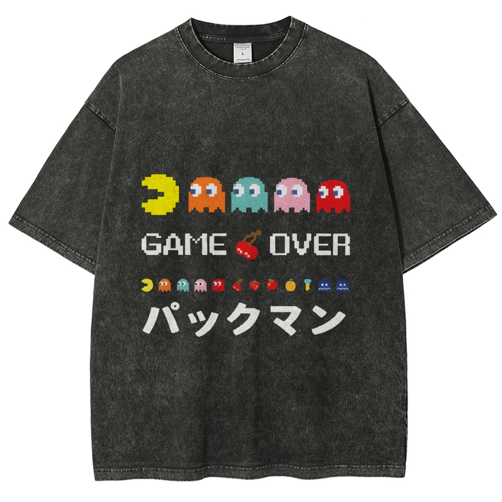 Pacman Vintage Wash Japanese Design T-Shirt