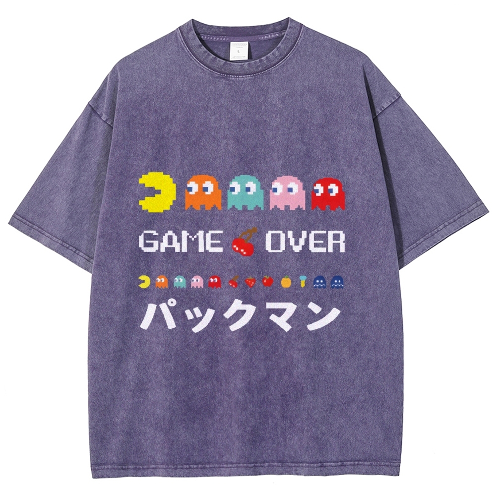 Pacman Vintage Wash Japanese Design T-Shirt